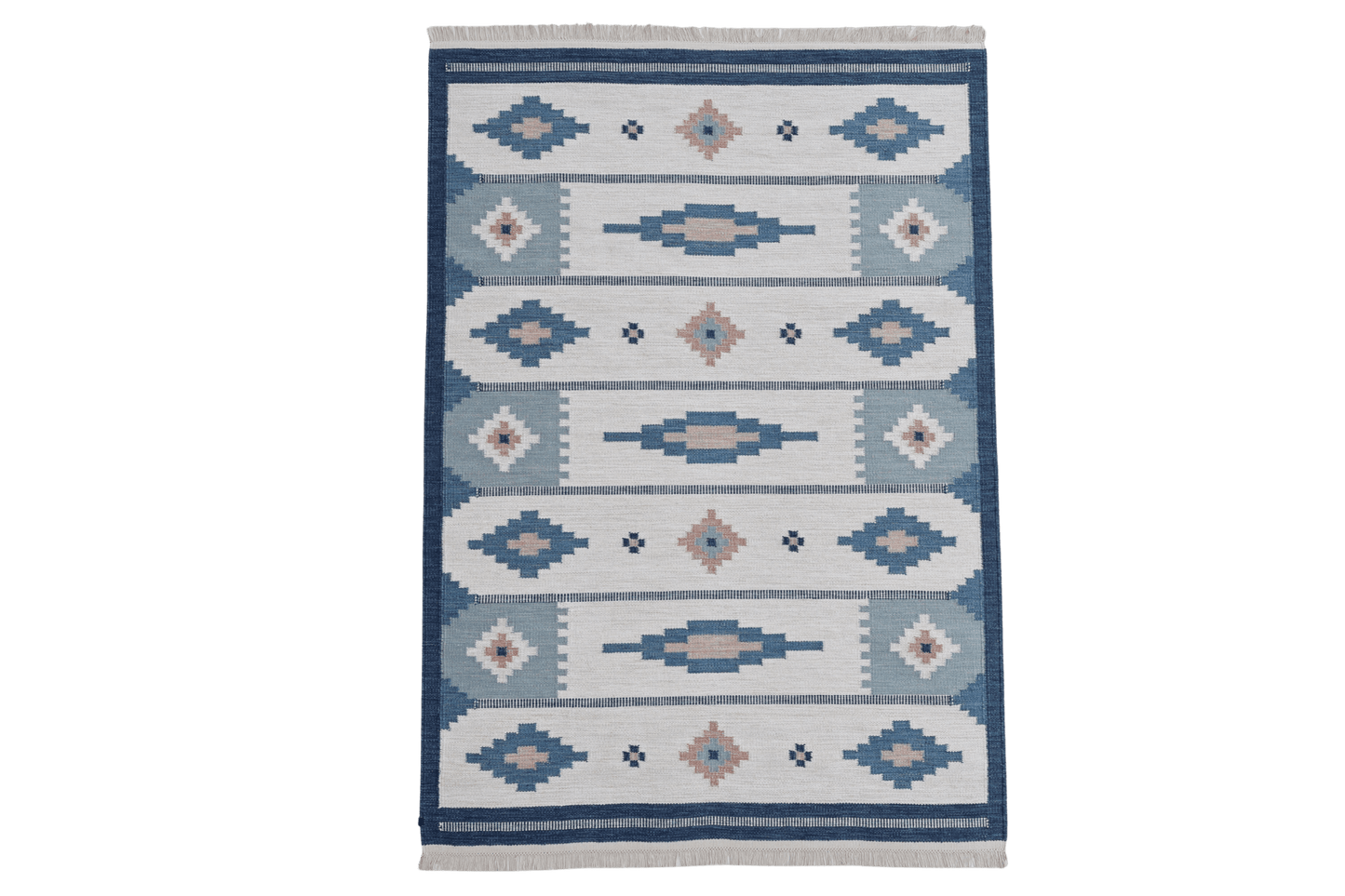 Röllakan Korallen - blå - Designmatta.se