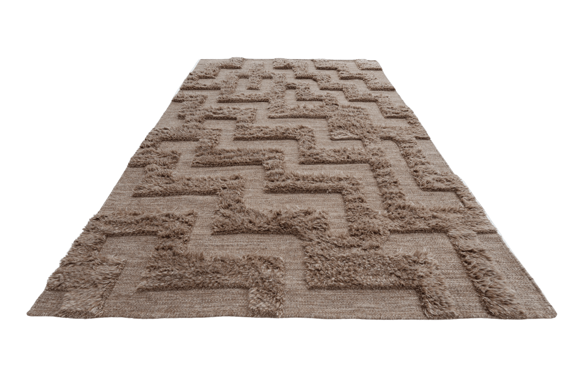 Labyrint - brun - Designmatta.se