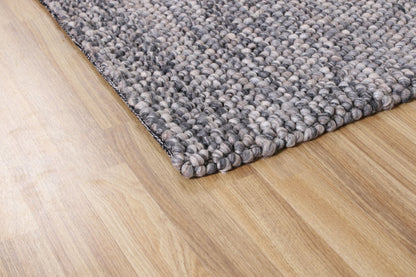 Bubbel - mörkgrå - Designmatta.se