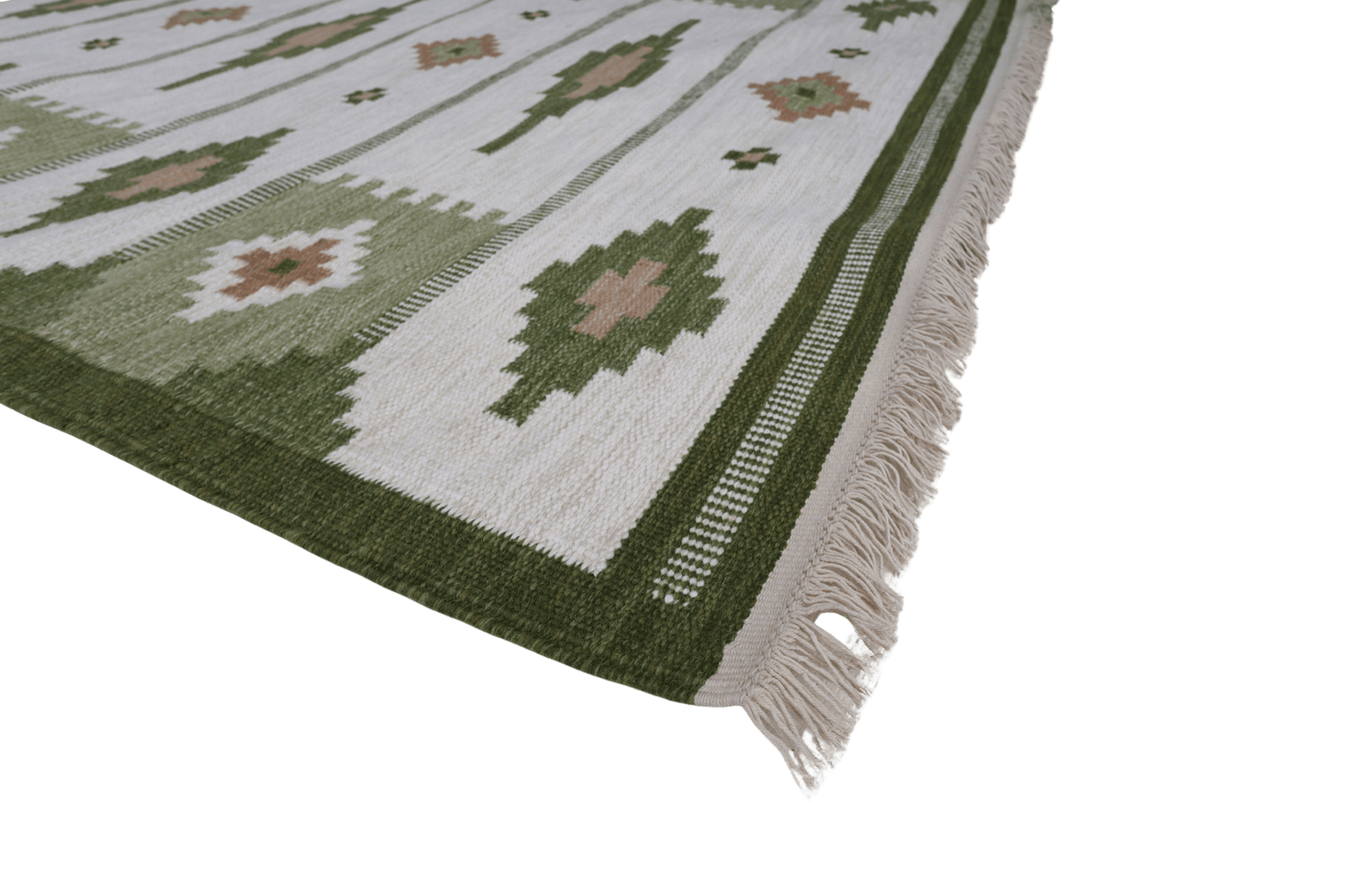 Röllakan Korallen - grön - Designmatta.se