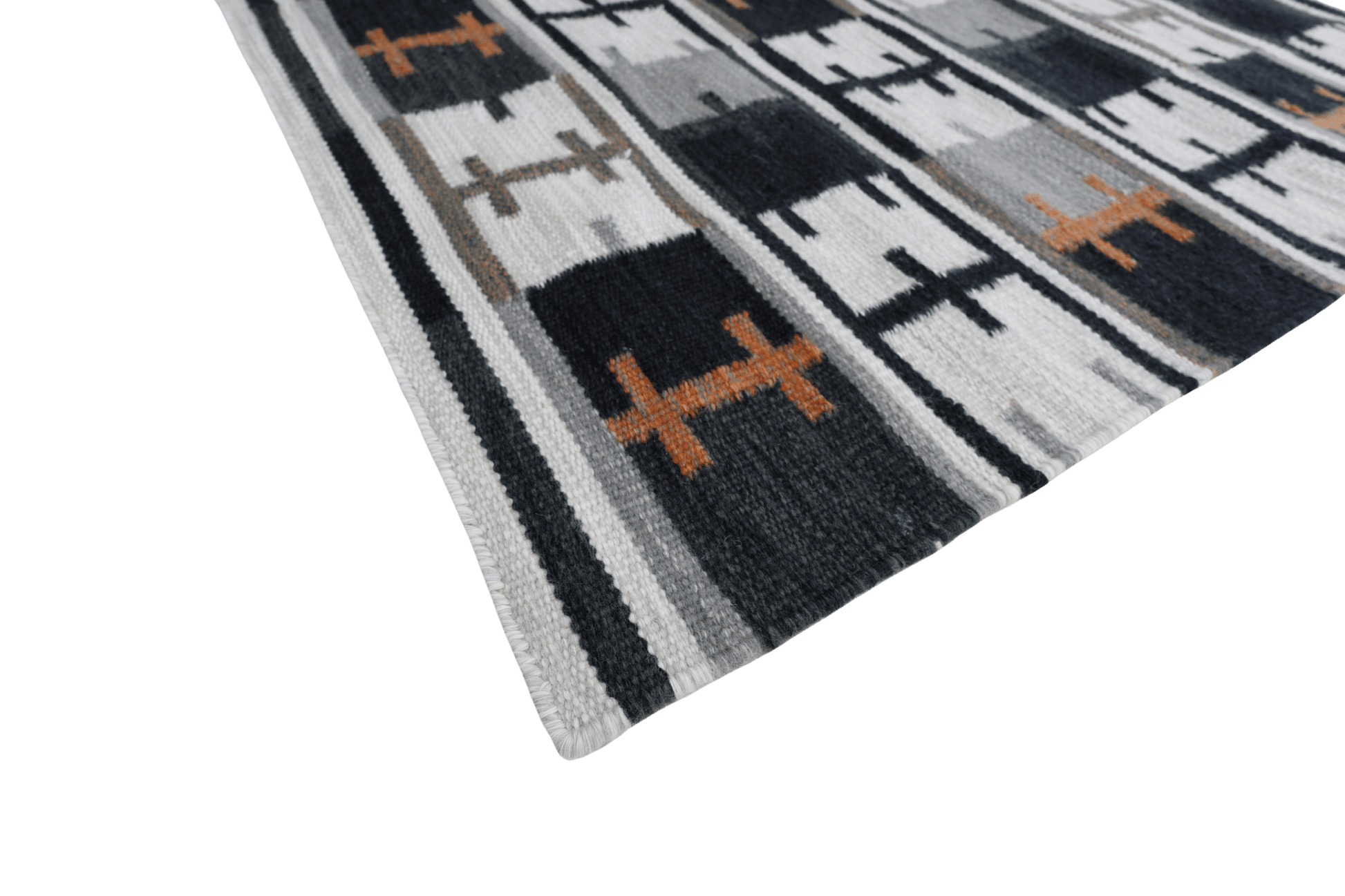 Röllakan skärgårds rutan - Svart - Designmatta.se