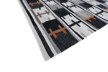 Röllakan skärgårds rutan - Svart - Designmatta.se