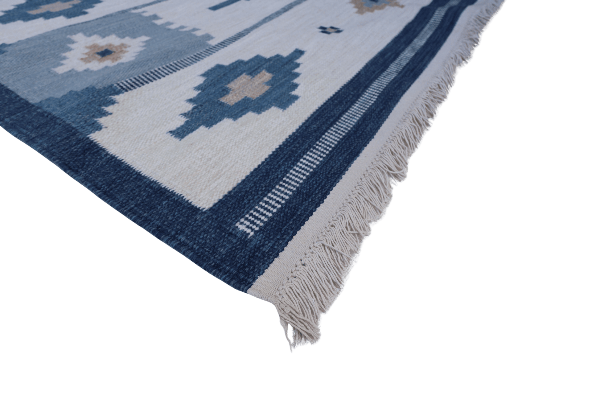 Röllakan Korallen - blå - Designmatta.se