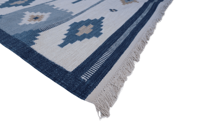 Röllakan Korallen - blå - Designmatta.se