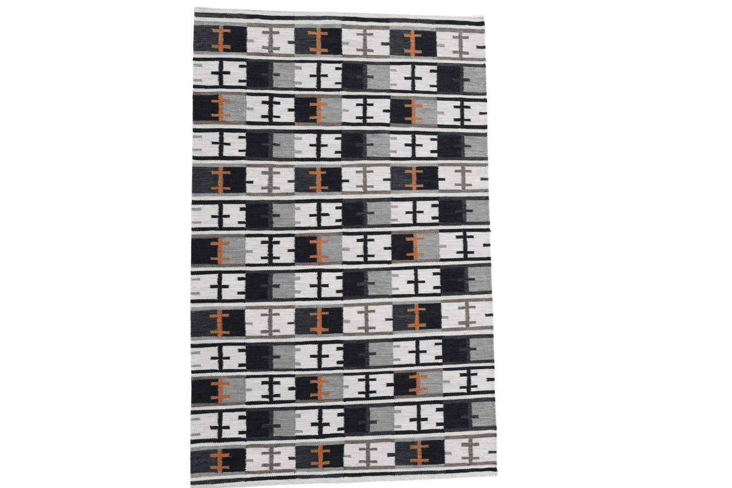 Röllakan skärgårds rutan - Svart - Designmatta.se