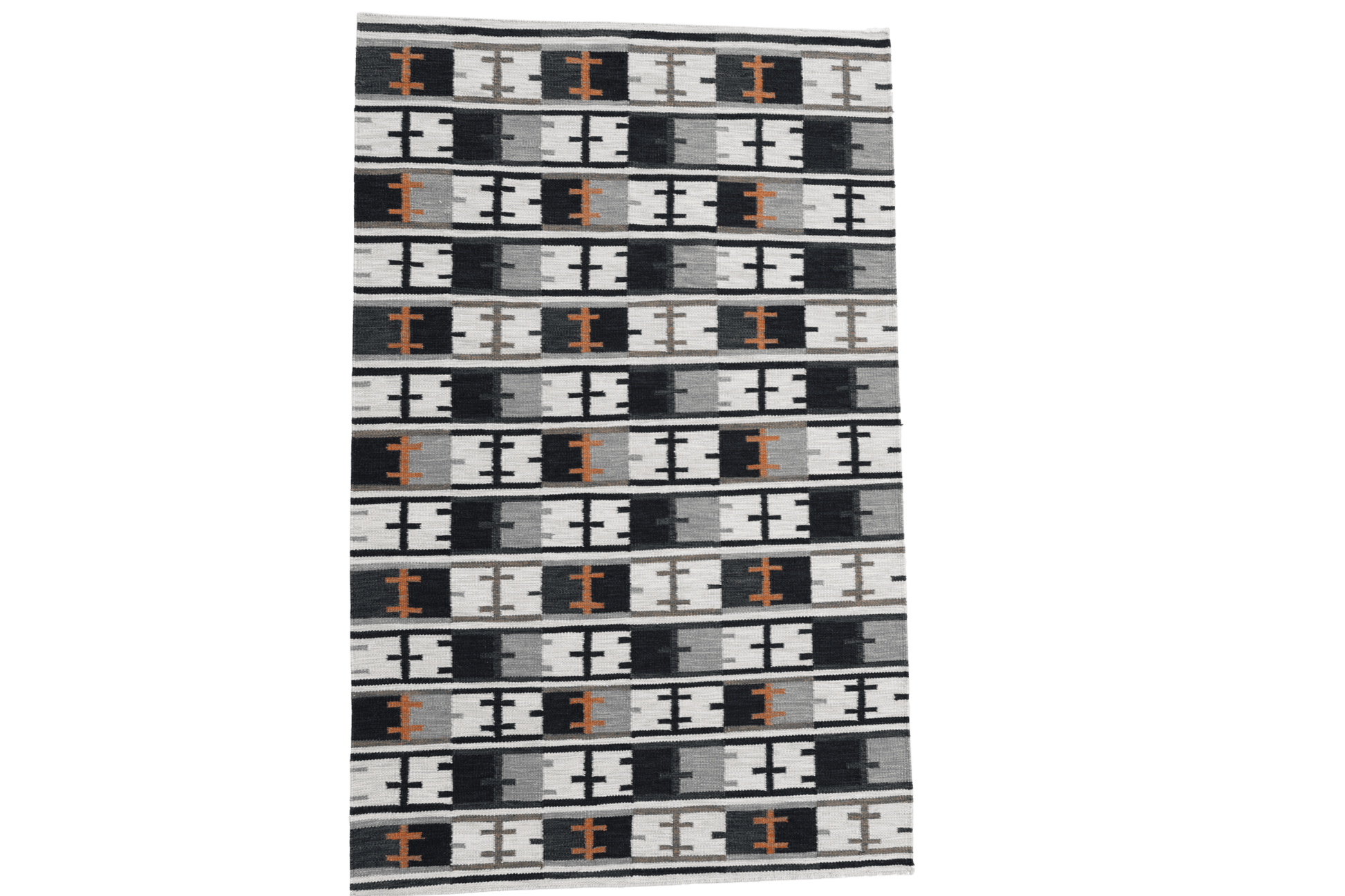 Röllakan skärgårds rutan - Svart - Designmatta.se