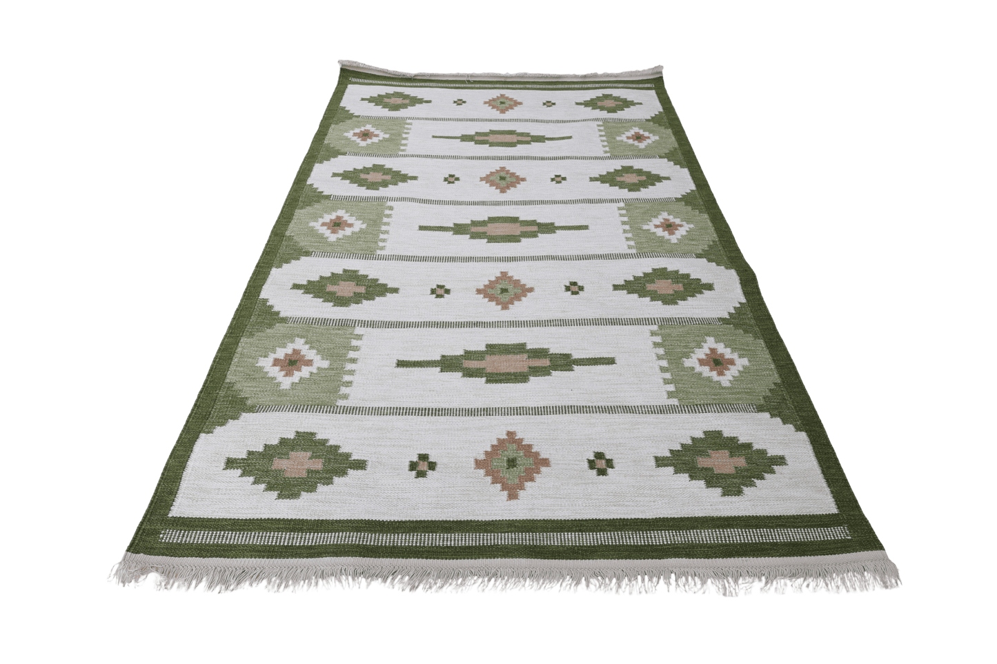 Röllakan Korallen - grön - Designmatta.se