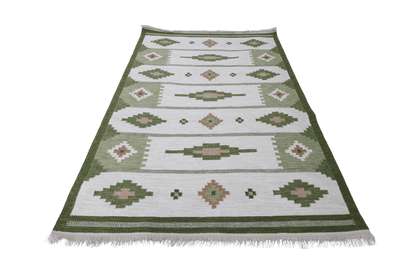 Röllakan Korallen - grön - Designmatta.se