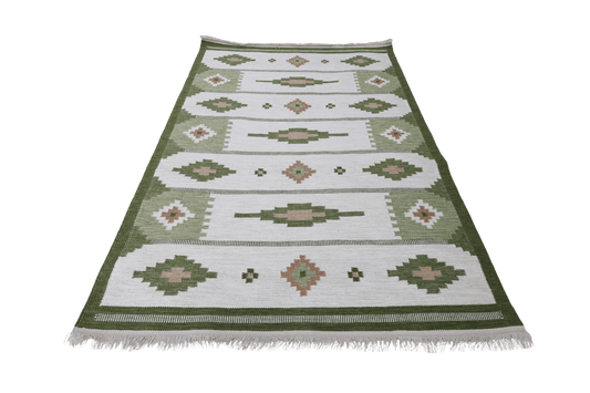 Röllakan Korallen - grön - Designmatta.se