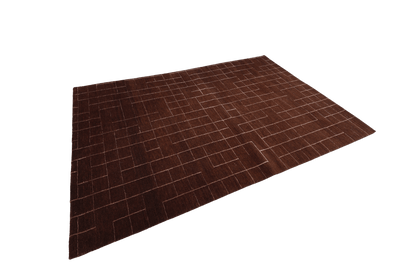 Minimal Maze - Brun/Vinröd - Designmatta.se