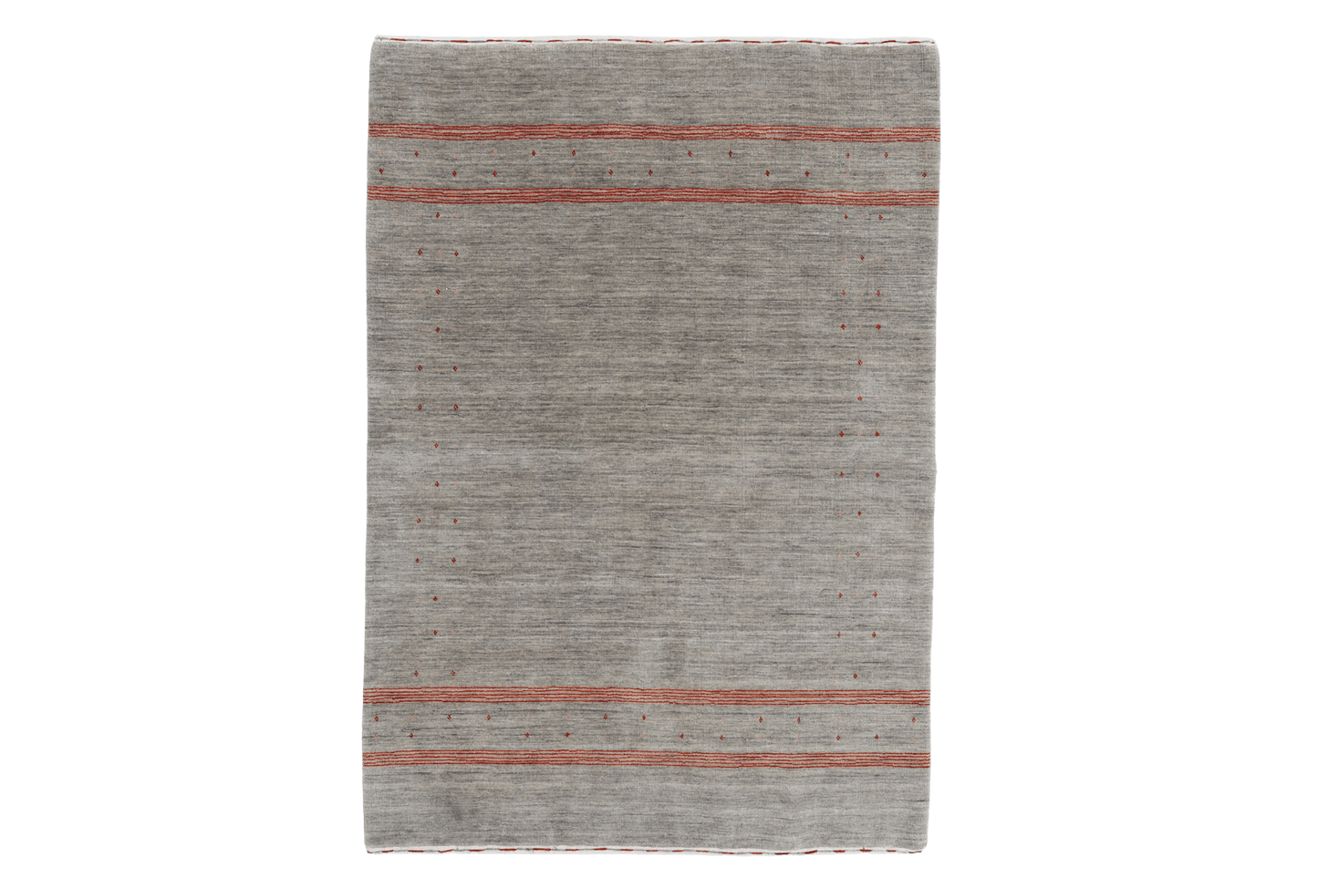 Naturlig grå med rustika ränder - Designmatta.se