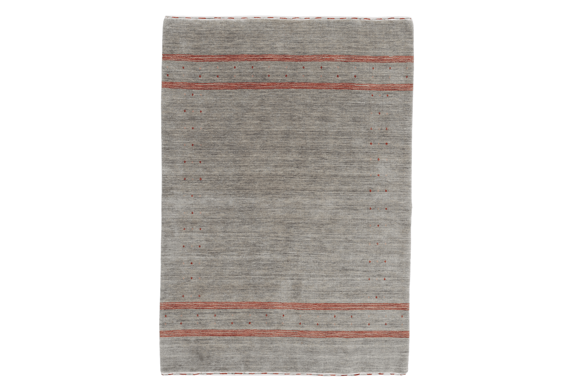 Naturlig grå med rustika ränder - Designmatta.se