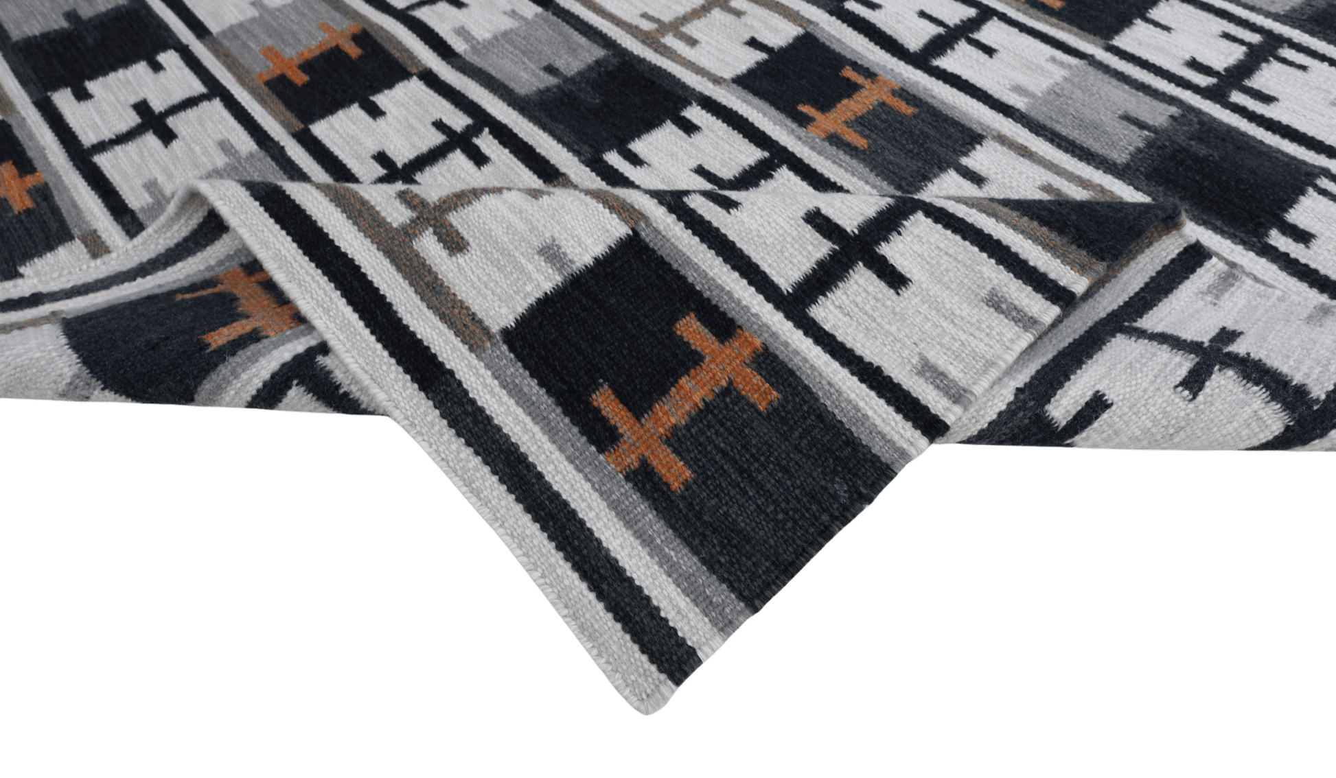 Röllakan skärgårds rutan - Svart - Designmatta.se