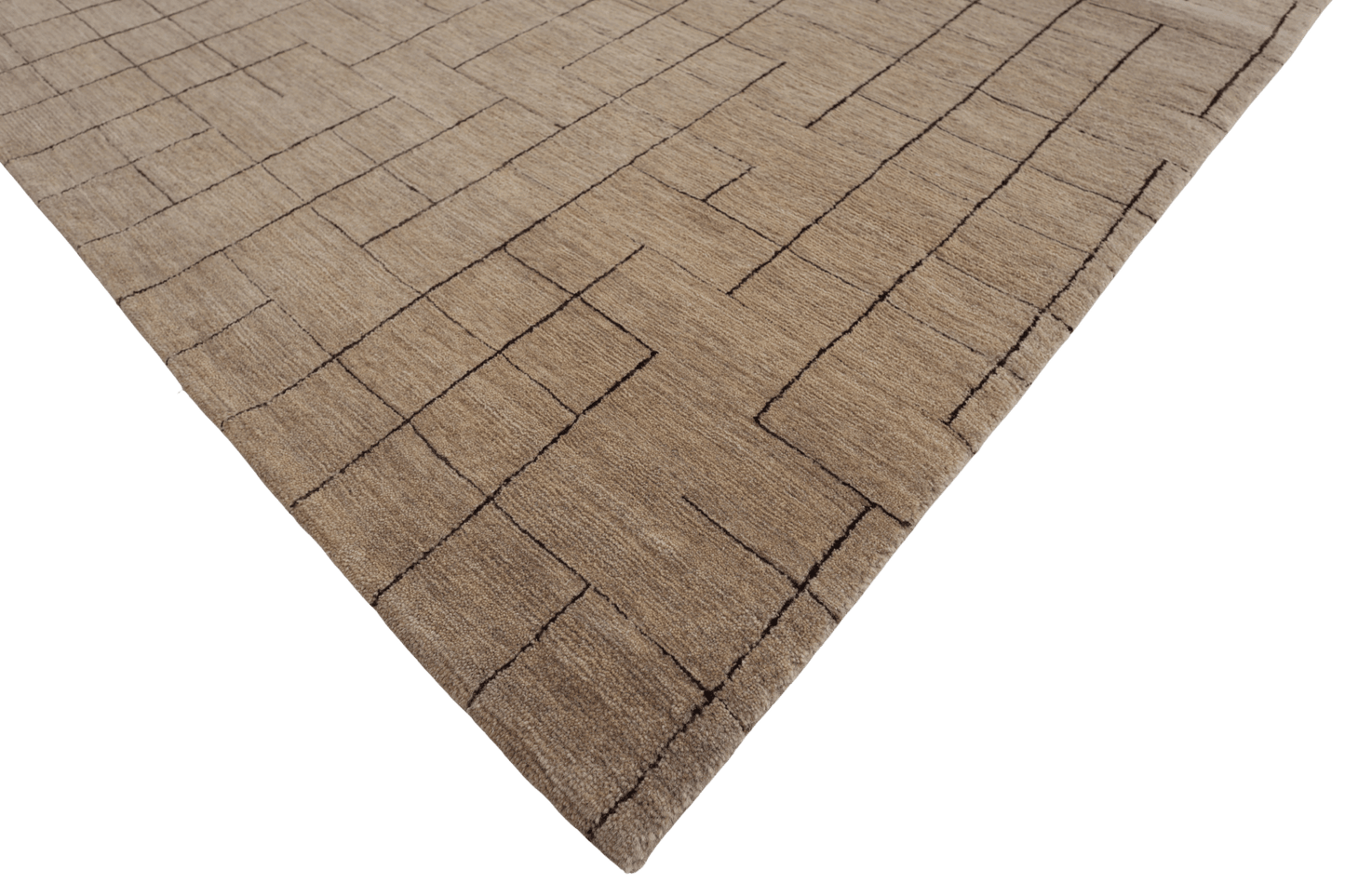 Minimal Maze - Beige sand - Designmatta.se