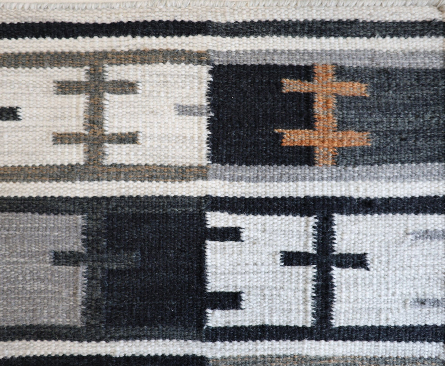 Röllakan skärgårds rutan - Svart - Designmatta.se